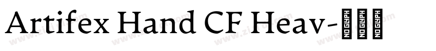 Artifex Hand CF Heav字体转换